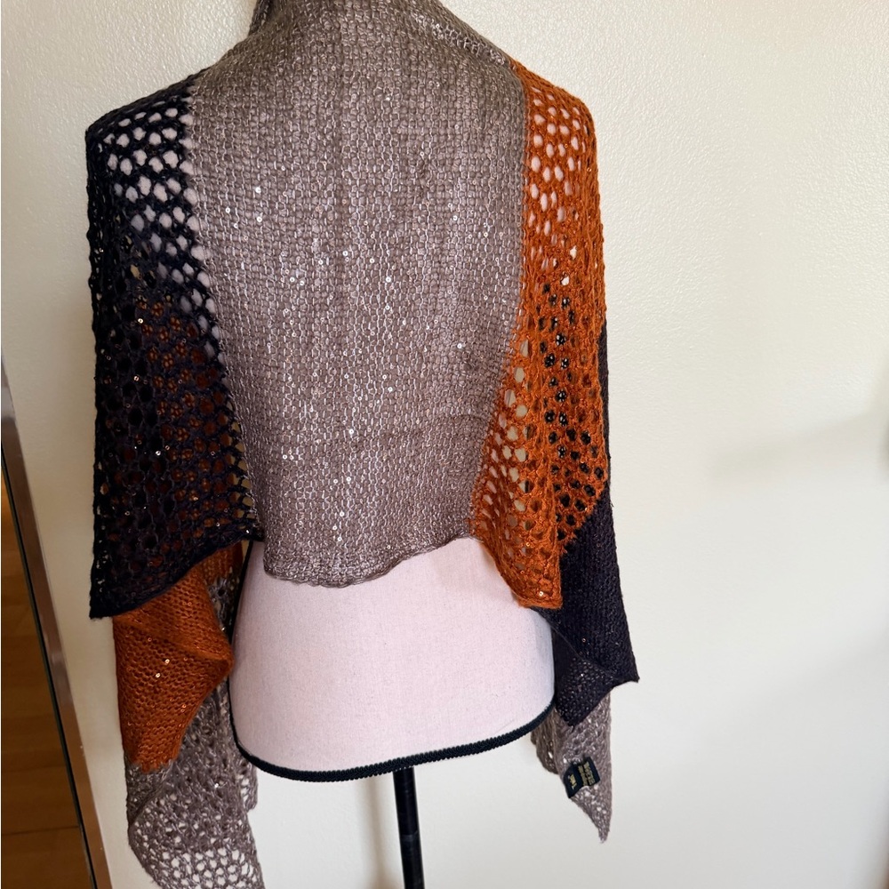 New crochet Elegant Multicolor Knit Scarf . Can be worn with various outfits - Picture 3 of 6